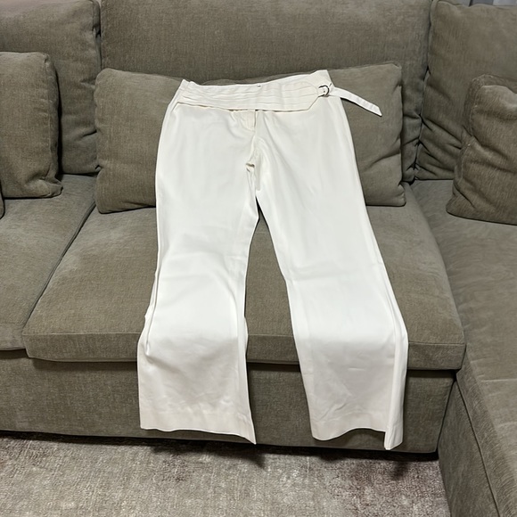 BCBGMAXAZRIA vintage 90’s white tuxedo style low rise pant Sz Med P 🏖️ - Picture 3 of 5